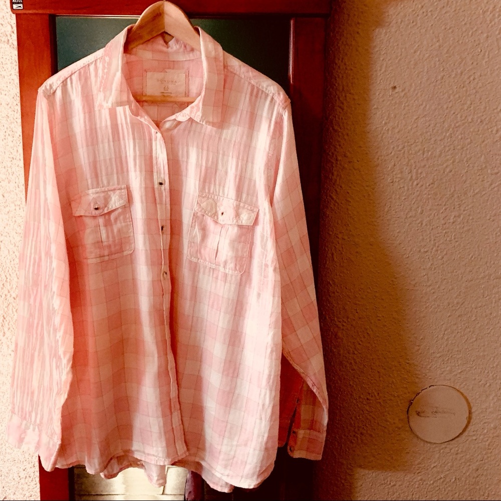 🖐🏻💲5 DOLLAR SALE pink and white plaid🛍